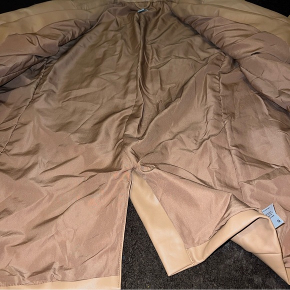 A New Day Women's Brown Faux Leather Blazer Jacket- Size Xl - Picture 9 of 10